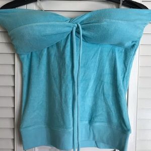 Victoria’s Secret new Aqua Terry Strapless Top